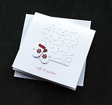 Snowy Mittens - Handcrafted Christmas Card - dr18-0040